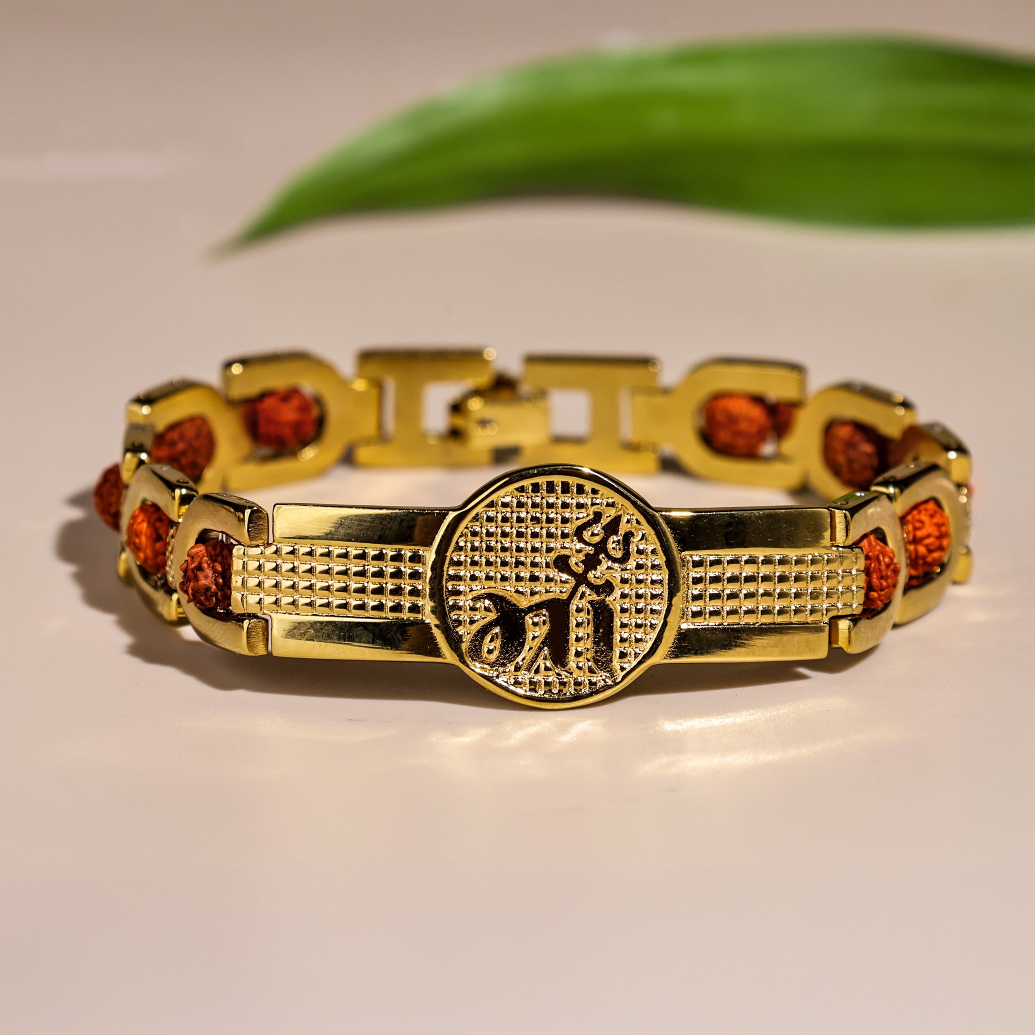 Maa with Rudraksha Bracelet (IGP Gold Plating)- Abhimantrit